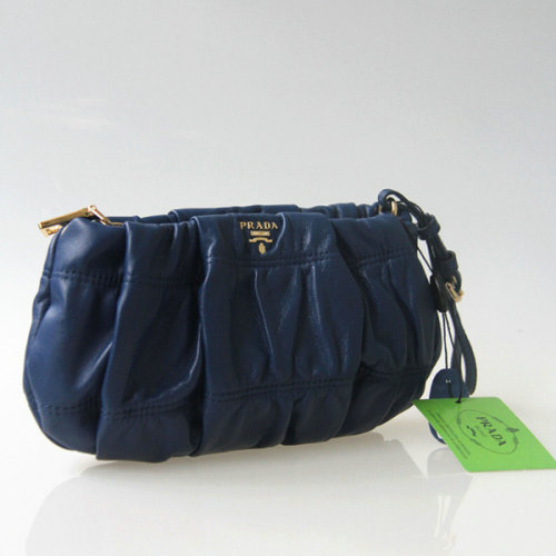 2014 Prada Gaufre Leather Evening Shoulder Bag BT0802 blue for sale - Click Image to Close